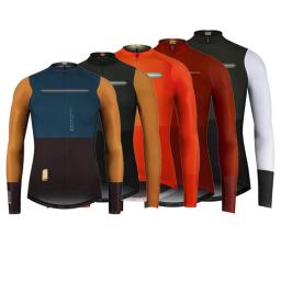 Camisolas de ciclismo de manga comprida para homens, camisas MTB, Sportswear de bicicleta de estrada, ciclismo respirável, ciclismo, primavera e outono - Image 1