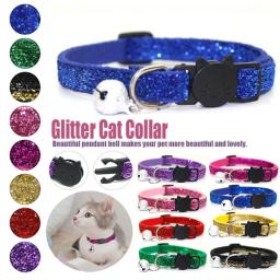 Gato colar com sino para gatos cão de estimação gatos coleira de cão super brilhante acessórios para gatos pequenos cães gatinhos teddy bomei - Image 1