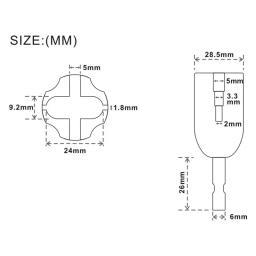 Cabeça enroladora de cordas de guitarra, ferramenta luthier para guitarra acústica, baixo, ukulele, bandolim f2tc, broca enroladora de cordas de guitarra - Image 4