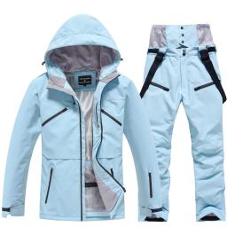 Nova moda masculina mulher inverno terno de esqui à prova de vento à prova dwindproof água snowboard jaqueta e calças roupas de neve feminino skiwear branco puro - Image 1