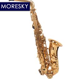 MORESKY-E-Saxofone Alto Flat com Estojo, Eb, Alto, Chaves Douradas, Instrumento de Música - Image 2