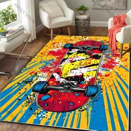17 estilos legal skate impressão grande área tapete, casa sala de estar crianças quarto decoração tapetes crianças jogar antiderrapante tapete presente - Image 6