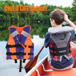 Colete salva-vidas com apito, tamanho ajustável, jaqueta para pesca, natação, esportes aquáticos - Image 3