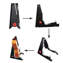 Suporte de instrumentos de dobramento para ukelele violino bandolim suporte de suporte dobrável um-frame universal compacto espaço-economia - Image 2