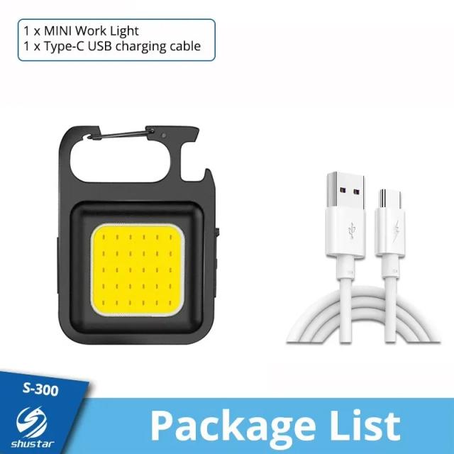 Mini Lanterna de Chaveiro Super Brilhante com Ímã e 4 Modos de Iluminação Ideal para Acampamento e Casa