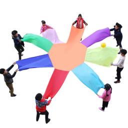Big Rainbow Parachute para crianças, brinquedos ao ar livre, brinquedo de treinamento físico, tendas de jogos esportivos, guarda-chuva brinquedo, octogonal - Image 1
