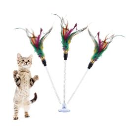 Simulação Rato e Penas Brinquedos Interativos para Cães e Gatos, Acessórios Teaser Pet, Suprimentos Diversão, Gatinho e Cães, 1PC - Image 1