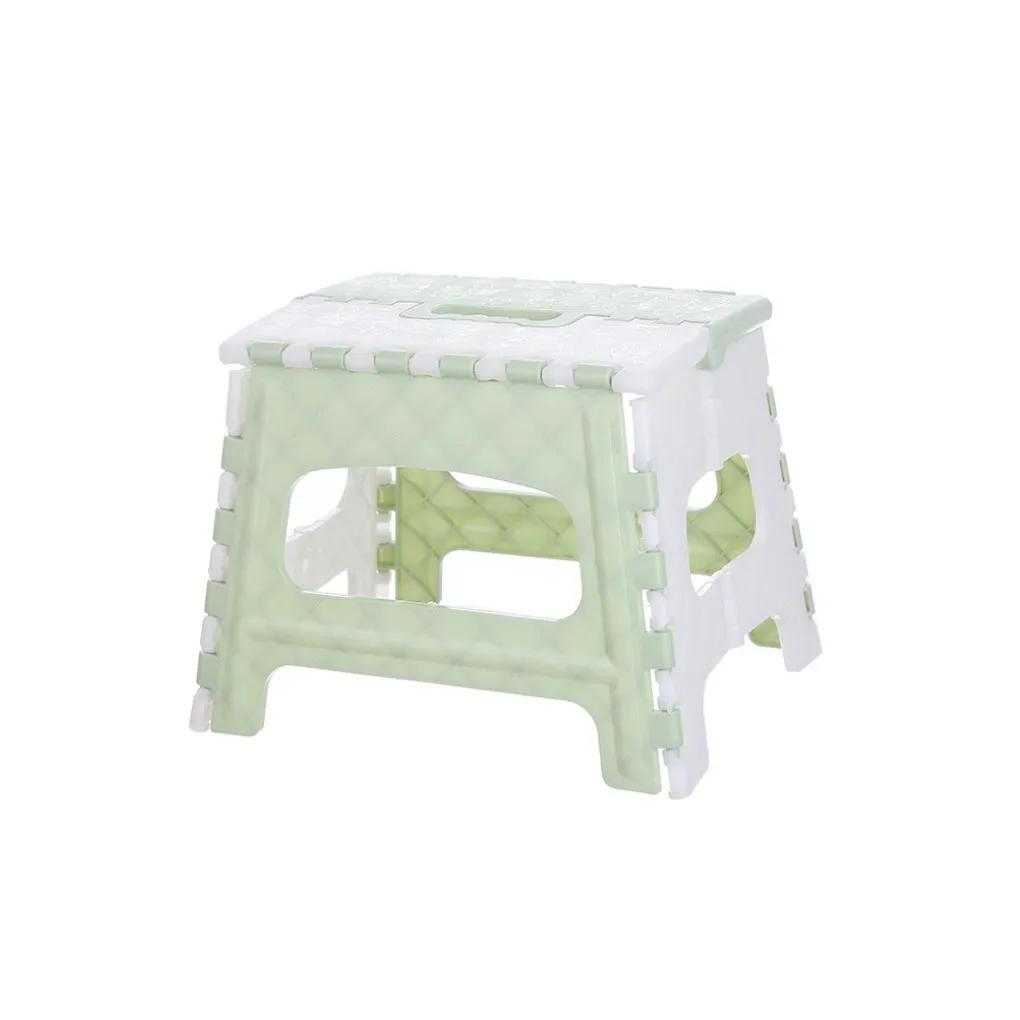 Plástico Folding Step Stool com alça, portátil, dobrável, pequeno pé, banheiro, chuveiro, sentado, dobrável - Image 1