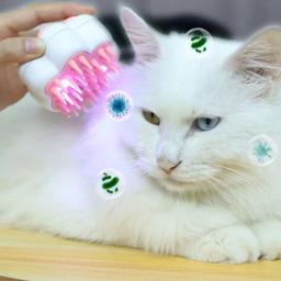 Escova UV para cão e gato, pente de massagem, spray elétrico de água, silicone macio, depilação flutuante, acessórios para gato - Image 3