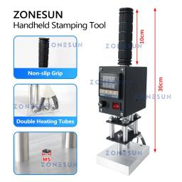 ZONESUN-Máquina de estampagem a quente portátil, Heat Press, Ferramenta de couro digital, papel e madeira, logotipo personalizado, Foil Stamp, ZS-HST1 - Image 2
