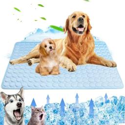 Esteira refrescante para cães e gatos, almofada de verão cobertor de seda gelo, sofá, cama respirável, lavável para cães pequenos e grandes - Image 1