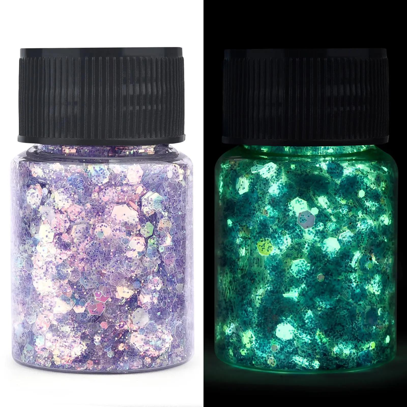 Luminous Epóxi Resina de Enchimento Lantejoulas, Hexágono Brilham no Escuro, Brilhante, DIY, Silicone Mold, Glitter, Nail Art, Jóias Decoração - Image 1