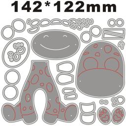 Corte de metal morre para scrapbooking DIY, animal, girafa, álbum de fotos, artesanato, decoração, molde de papel - Image 5