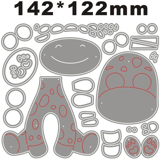 Corte de Metal de Girafa para Scrapbooking DIY: Molde Decorativo para Álbum de Fotos e Artesanato