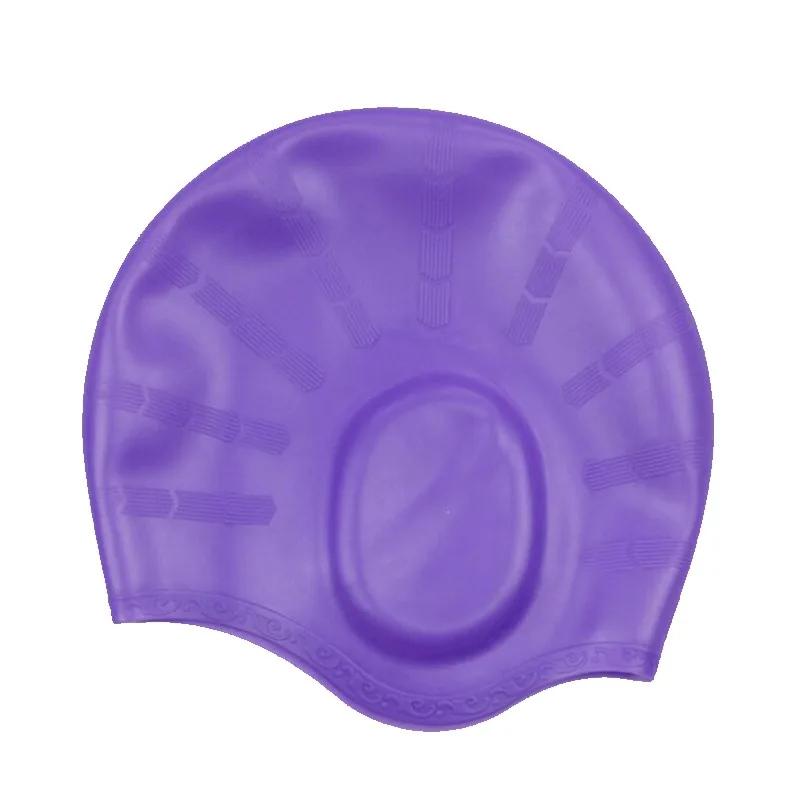 Touca de natação à prova d'água - Alta elasticidade, proteção para as orelhas, touca de mergulho grande de silicone para maior conforto e durabilidade - Image 1