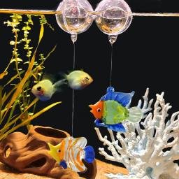 Vidro Kawaii para Aquário, Mini Estatueta De Peixe, Ornamento Marinho Flutuante, Acessórios De Aquário, Peixe Do Oceano - Image 2