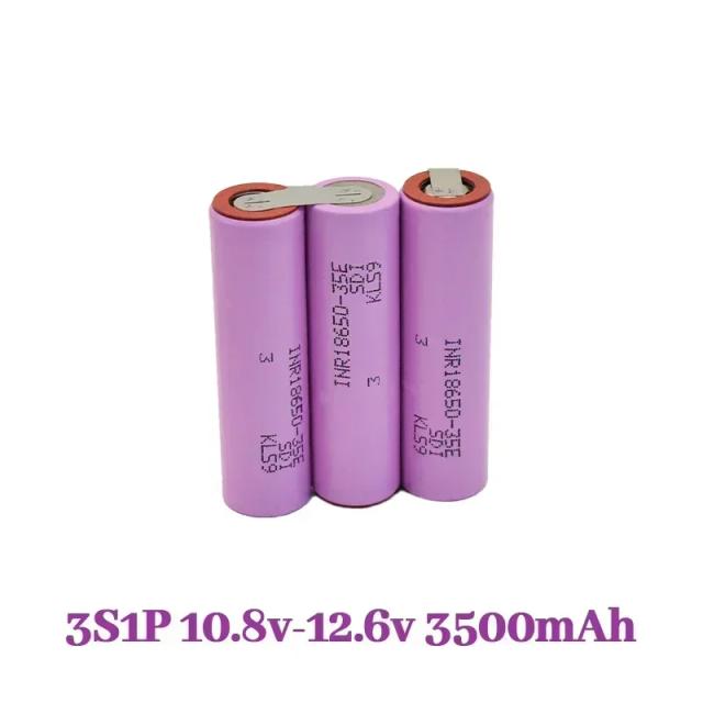 2025new 20a 18650 35e 3500mah 7000mah 3s4s 5S 6S 8S 7.4v 12.6v 14.8v 18v 25.2v 29.6v para baterias de chave de fenda bateria de solda