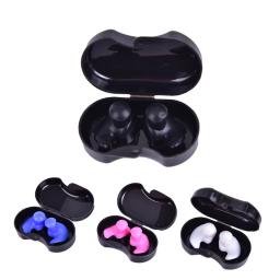 Tampões de silicone à prova d'água com caixa de coleta, esportes aquáticos, acessórios de natação, orelha à prova de poeira, 1 par - Image 1