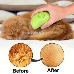 Electric Dog Grooming Escova, Escova de vapor, Pet Escova de vapor, Remove emaranhados e cabelos soltos, Massagem, Steamy Cat Supplies, 3 em 1 - Image 4
