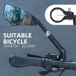 Universal bicicleta espelho retrovisor ajustável girar anti-reflexo ciclismo guiador espelhos retrovisores para scooter acessórios da bicicleta - Image 5