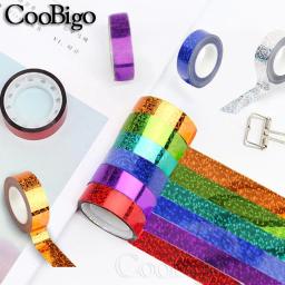Washi Fita Folha De Laser Glitter Adesivo, Fitas de Mascaramento para Decoração, Scrapbooking, Álbum de Fotos, Papelaria DIY, Material Escolar e Escritório, 5m - Image 1