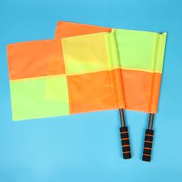 Deluxe árbitro bandeiras definido, futebol, rugby, hóquei, esportes, equipamentos de jogo, 2pcs - Image 1