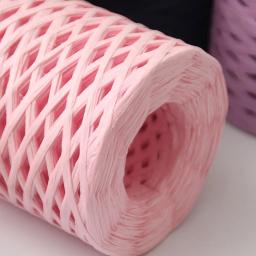 Fio de ráfia de malha para papel higiênico, 200m, eco-friendly, wrap cinta, crochê corda, chapéu do verão - Image 2