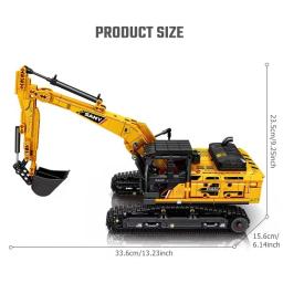 Sembo bloco 1022 pçs modelos de escavadeira blocos de construção moc cidade construção engenharia veículo tijolos brinquedos educativos meninos presente - Image 6