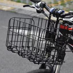 40cm cesta traseira da bicicleta mountain bike cesta de metal dobrável armazenamento traseiro mochila cesta acessórios da bicicleta - Image 1