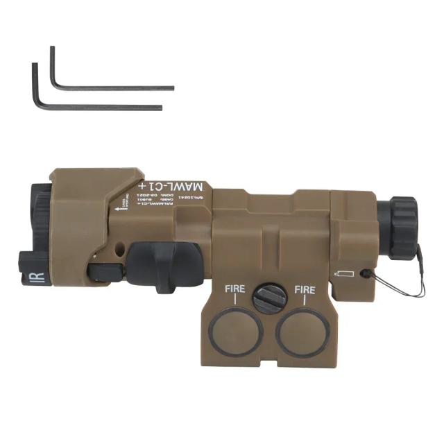 Caixa de bateria estilo mawlc1 para cr123/aaa/aa, dispositivo de mira manequim caixa armazenada à prova d'água para airsoft cosplay ornamento ao ar livre