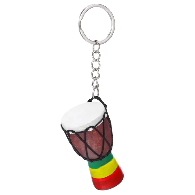 Chaveiro de Tambor Africano: Pendurado, Adorável e Retro para Sua Mochila ou Bolsa