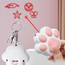 USB recarregável multifuncional Pet Laser Toy para gatos, Brinquedos engraçados interativos do treinamento do gatinho, Acessórios do gato - Image 3