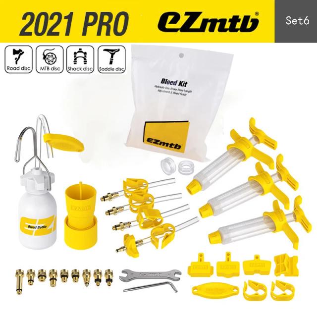 Kit Completo para Sangramento de Freios Hidráulicos de Bicicleta - Ferramenta de Manutenção MTB e Road Bike com Óleo para Freio a Disco 2021