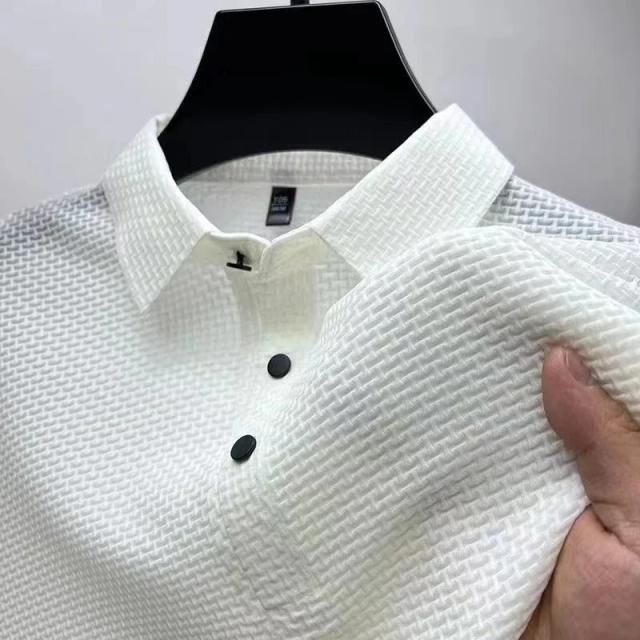 Camisa Polo Masculina Casual Ossos Flor Manga Curta Verão Respirável Confortável