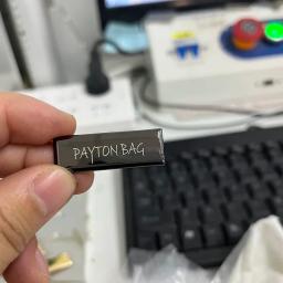 10-50 peças, laser gravar sua marca na etiqueta, costura artesanato retângulo metal bolsa etiquetas, sacos de costura arco-íris etiquetas de metal - Image 6