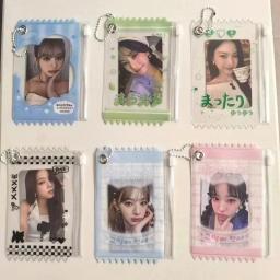 Desenhos animados Idol Card Luva protetora, criativo Candy Bag, Photocard Titular, Tampa do cartão transparente com chaveiro, Papelaria escola - Image 3
