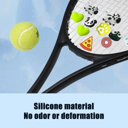 Cute Silicone Tennis Vibration Damper, raquete, squash, raquete, raquete, acessórios, 3pcs - Image 5