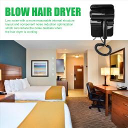 GMDQ-Vento Quente e Frio Secador de Cabelo com Suporte USB, Montagem Elétrica, Preto, Plugue UE, Ion Negativo, Banheiro, Hotel - Image 6