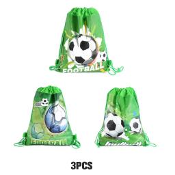 3 peças crianças saco de futebol drawstring festa esportes armazenamento carry futebol mochila bola titular fitness organizar - Image 3