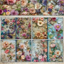 Pacote de cartões Panalisa Craft, Scrapbooking estilo vintage, papel modelado, peso leve, Scrapbooking extravagante, Tamanho A5, 8 folhas - Image 4
