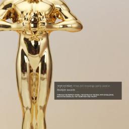 Estátua de plástico pequeno troféu para festa, artesanato banhado a ouro, lembranças de prêmios, réplica e Oscar, presentes, 18cm, 21cm, 26cm, 1 pol, 3PCs - Image 5