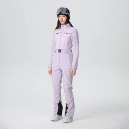 2025 corpo sólido ajuste à prova de vento à prova dwindproof água terno de esqui ao ar livre conjuntos de snowboard mulher térmica respirável neve esportes uma peça roupas - Image 2