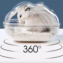 Gaiola de ninho de dupla finalidade para pequenos animais de estimação, WC Hamster, Pet Supplies, WC, Caixa, Banheira, Sala de areia, Casa de brinquedos, Acessórios, 1Pc - Image 1