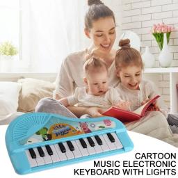 Teclado Eletrônico Piano Educacional com Luzes, Pequenos Desenhos Animados, Instrumento Musical Interativo para Iniciantes - Image 5