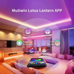 Smart RGB Color Changing LED Strip Lights, Baixa Tensão, Controle APP, Decoração de Casa, TV, Festa, Festival, com Bateria, 5V - Image 3