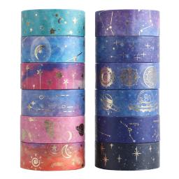 Série Star Fita Bronzing e Papel, DIY Artesanal, Adesivos Decorativos para Tenda, Fita Criativa, 12 Rolos por Conjunto - Image 6