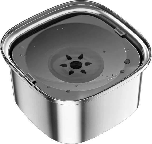 Bowl Flutuante de Aço Inoxidável para Pets com Boca Não-Molhante - Bebedouro Portátil para Cães e Gatos