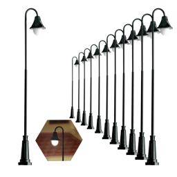 Miniatura Street Lamp Modelo, Luzes LED, HO Trem Ferroviário, Construção Cena Layout Material, Diorama Kits, 12V, 4.6-13.7cm, 3Pcs - Image 6