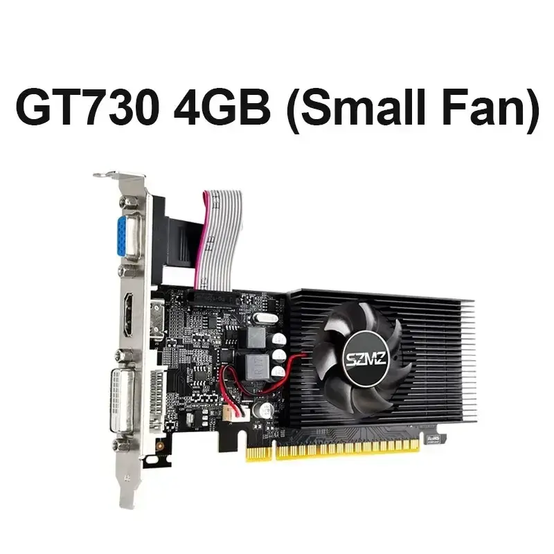 Placa gráfica SZMZ geforce GT730 4GB com porta HDMI-compatible VGA DVI placa de vídeo GT 730 não 710 4GB GPU . (Se você compra de um armazém no Brasil,  é isento de impostos .) - Image 1