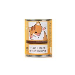Snacks de gato enlatado, Carne de frango de atum, Gatos e gatinhos adultos Pet Food, Deliciosos petiscos de engorda, 375g - Image 4